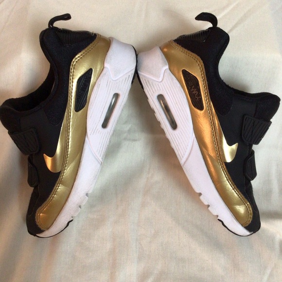 Nike Air Max Tiny 90 Black Gold Slip On 1Y Kids